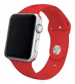 Correa Para Apple Watch De Silicona Rojo 42-44-45 Mm