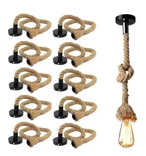 Pack X10 Lampara Colgante Vintage Lamparas Rusticas Soquete