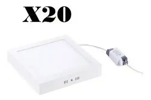 Pack X20 Plafon Techo Focos Led Interior Lámparas Techo 24w