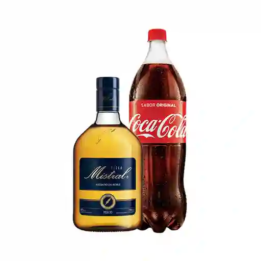 Pisco Mistral 35g 750cc + Coca Cola 1.5l