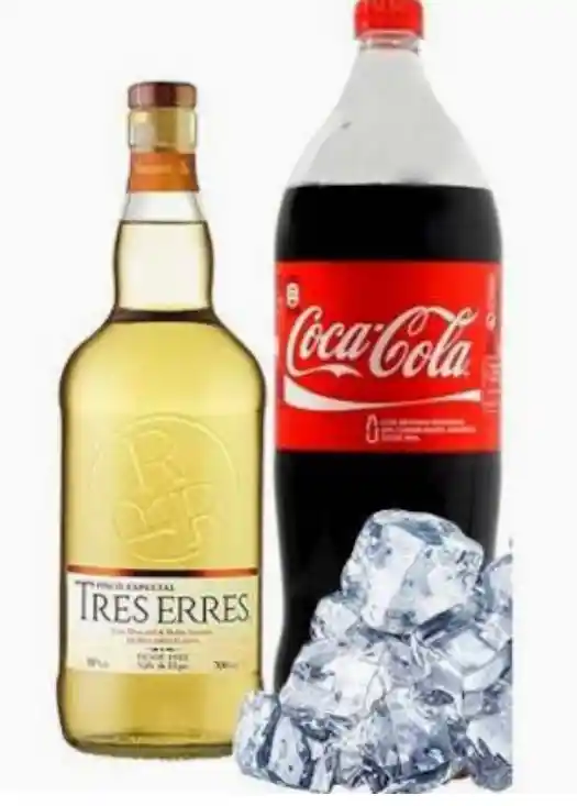 Pisco 3r 35g 750cc + Coca Cola 1.5l + 1k Hielo