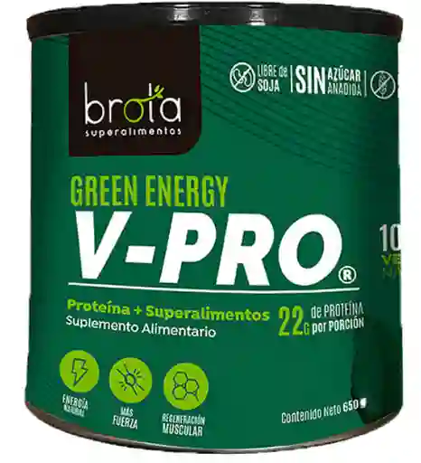 Brota - Green Energy Proteína V Pro + Superalimento (vegana, Sin Azúcar O Gluten)
