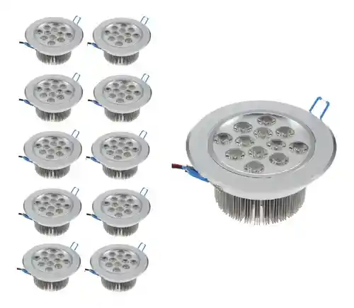 Pack X10 Focos Led Embutidos Foco Led Embutido Foco Led 12w