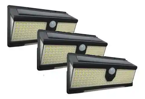 Pack X3 Foco Exterior Luz Led Solar Focos Solares 100w