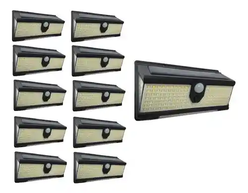 Pack X10 Foco Exterior Luz Led Solar Focos Solares 100w