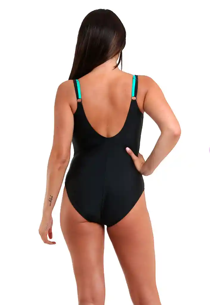 Traje De Baño Deportivo Con Vivos Verde Talla Xl Samia