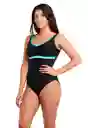 Traje De Baño Deportivo Con Vivos Verde Talla Xl Samia