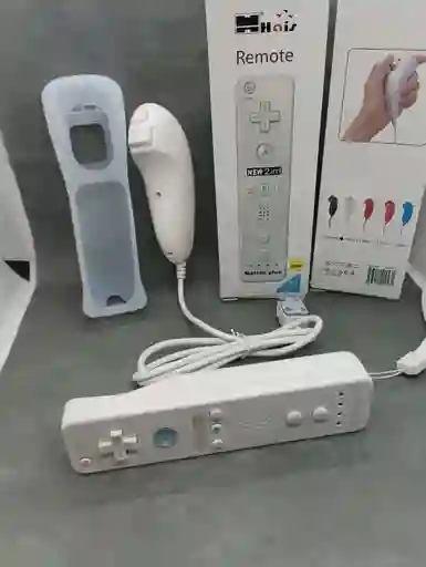 Control De Wii Con Motion Plus Funda De Silicona Y Nunchuk