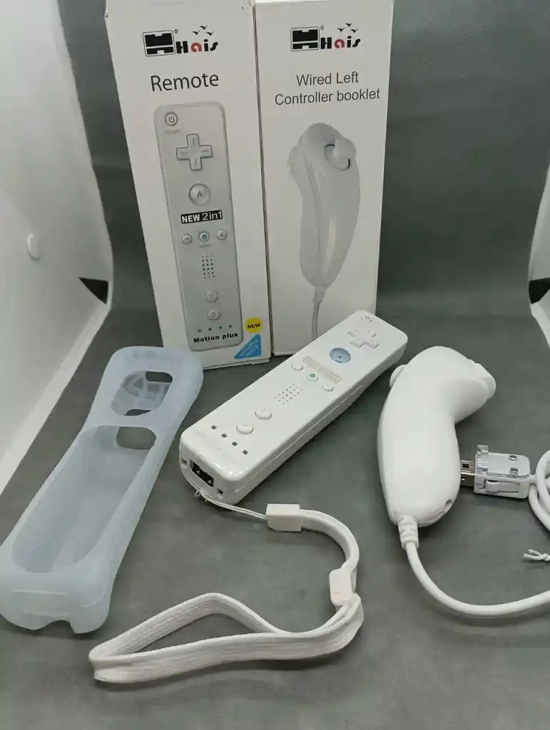 Control De Wii Con Motion Plus Funda De Silicona Y Nunchuk