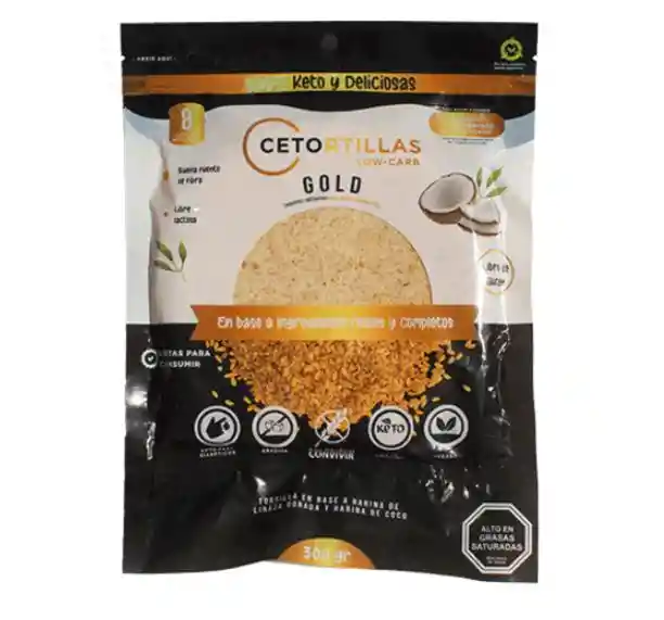 Keto Cetortillas Tortillas Gold Vegano Sin Gluten