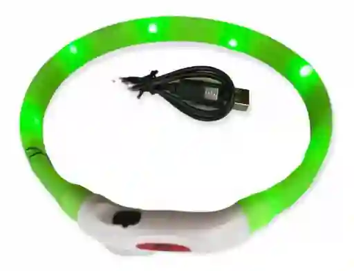 Collar Luminoso Led Recargable Usb Para Perros (55 Cm)