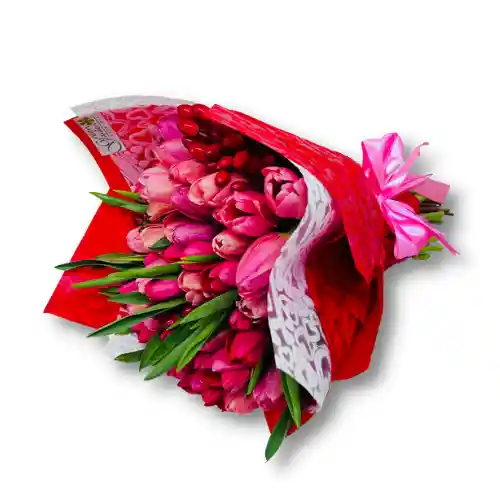 Ramo Clasico De 50 Tulipanes