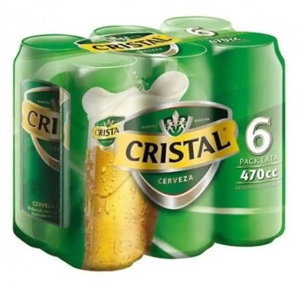 2 X Six Pack Cerveza Cristal Lata Pack 470ml.