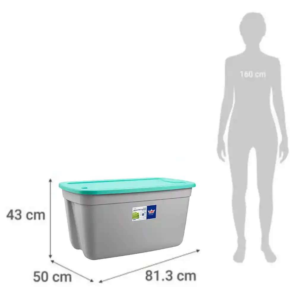 Caja Organizadora Almacenamiento Megaforte 120 Lts