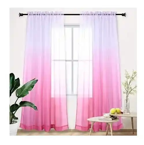 Cortina Velo 2 Paño Liso Visillos Cortina Tela 140x220 10176