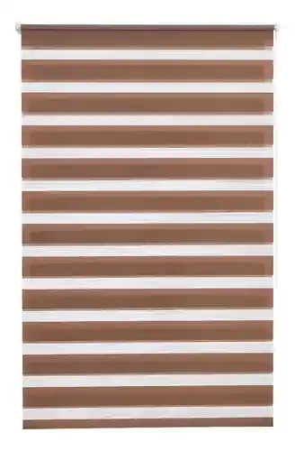 Cortina Roller Dia Noche Cortinas Duo Blackout 120x200 Cafe