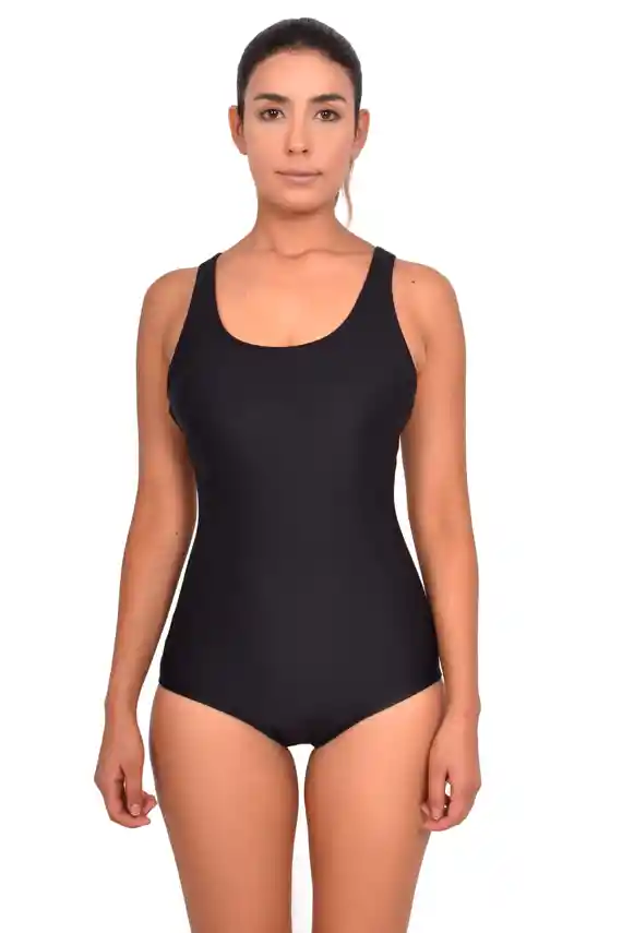 Traje De Baño Enterito Deportivo Clásico Negro S