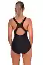 Traje De Baño Enterito Deportivo Clásico Negro Xl