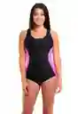 Traje De Baño Enterito Deportivo Clásico Fucsia Xxl