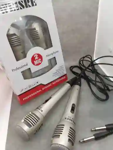 Micrófono Duo Profesional Con Cable