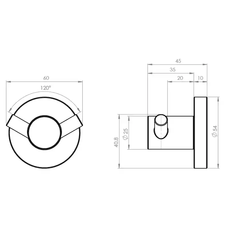 Percha Gancho Colgador Doble Toalla Modelo Ozka Stretto