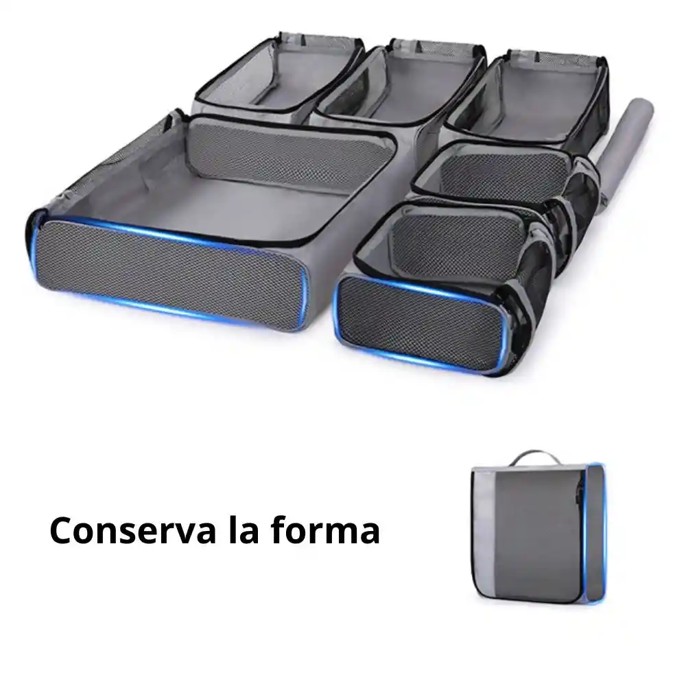 Bagsmart Kit De Cubos Para Embalaje 7 Piezas - Gris