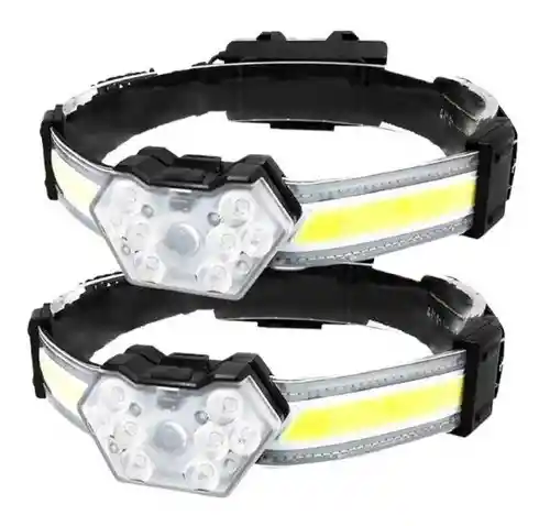 Pack X2 Linterna Led Cabeza Linternas Potentes Recargable