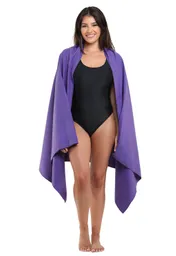 Toalla De Microfibra Grande 180 Cm X 100 Cm Morada