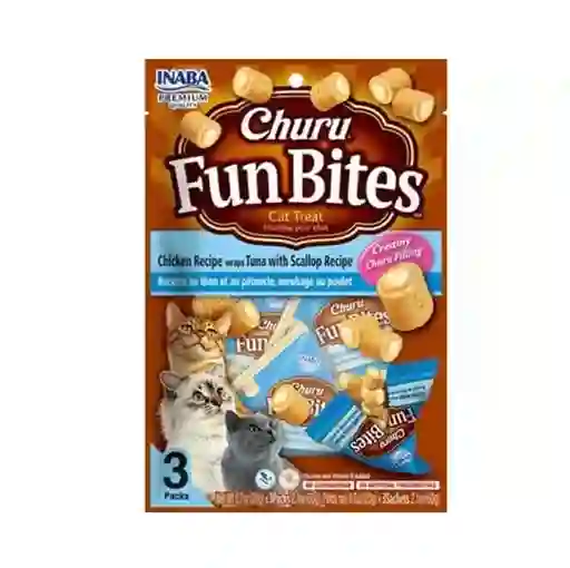 Snack Gatos Churu Fun Bites Atun Ostiones 60gr