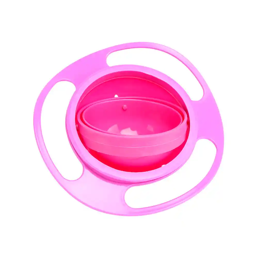 Tazon Plato Antiderrames Gyro Bowl Gira En 360 Bebe Guagua (rosa)