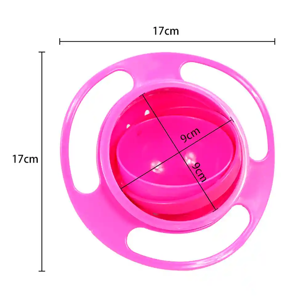 Tazon Plato Antiderrames Gyro Bowl Gira En 360 Bebe Guagua (rosa)