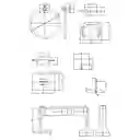 Kit 5 Accesorios Baño Jabonera Toallero Percha Base Confort