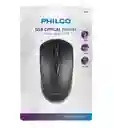 Mouse Philco Optico Con Cable Usb Negro