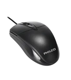 Mouse Philco Optico Con Cable Usb Negro