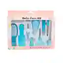 Set Cuidados Bebe 10 En 1 Manicure Peine Termometro Medicina (celeste)