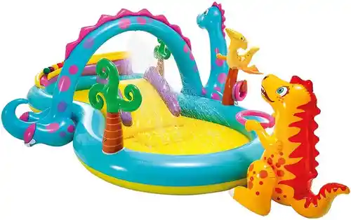 Piscina Inflable Dinoland Grande Con Accesorios Intex