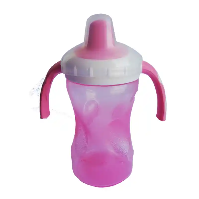 Vaso Entrenamiento Manilla Super Baby Boquilla Bebe Niños(rosa)