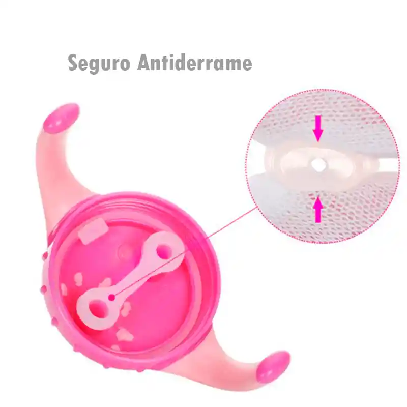 Vaso Entrenamiento Manilla Super Baby Boquilla Bebe Niños(rosa)