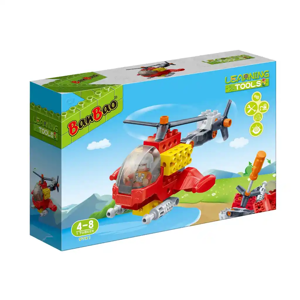 Set De Bloques Armables Learning Tools Helicoptero