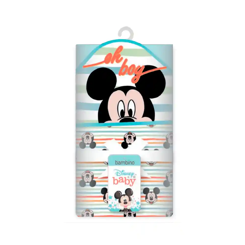 Toalla Capucha De Baño Bambino Disney Para Bebé Niños Mickey Colores