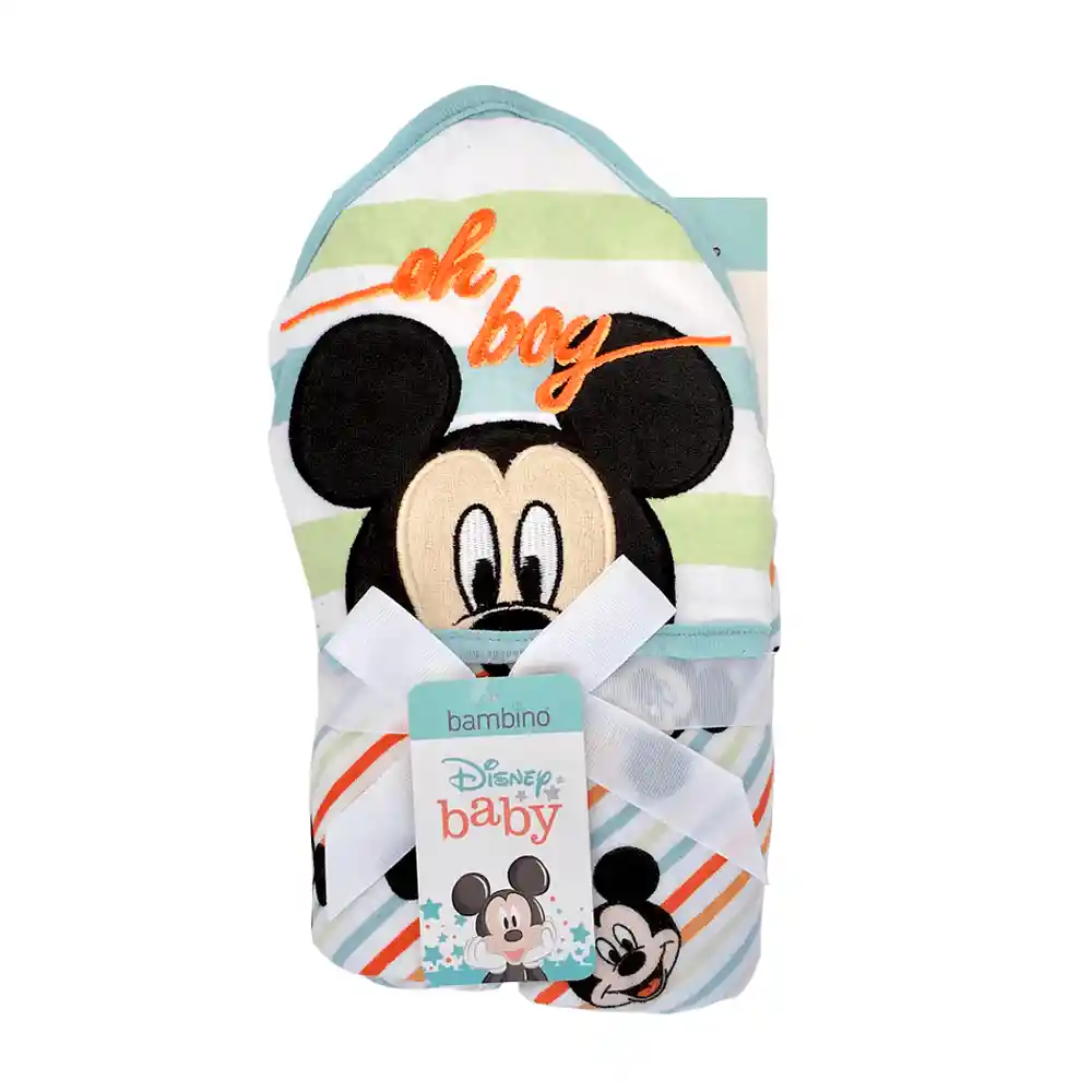 Toalla Capucha De Baño Bambino Disney Para Bebé Niños Mickey Colores