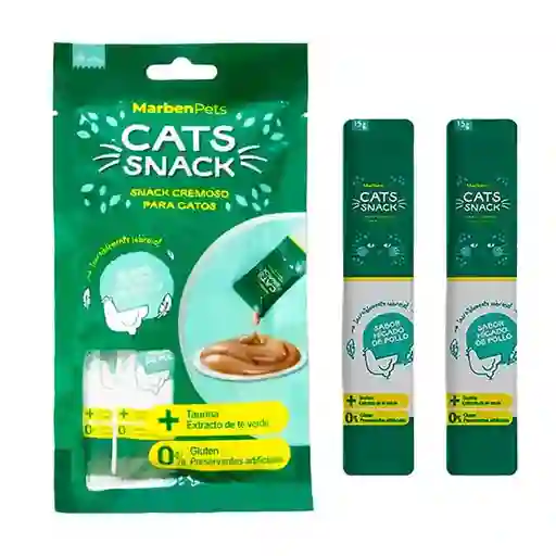 Cats Snack Tubito Cremoso Sabor Hígado De Pollo 4 Tubitos