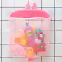 Bolsa Malla Almacenadora De Juguetes Para Baño Tina Niños (rosa)