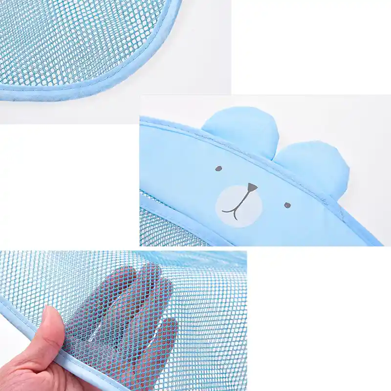 Bolsa Malla Almacenadora De Juguetes Para Baño Tina Niños (celeste)