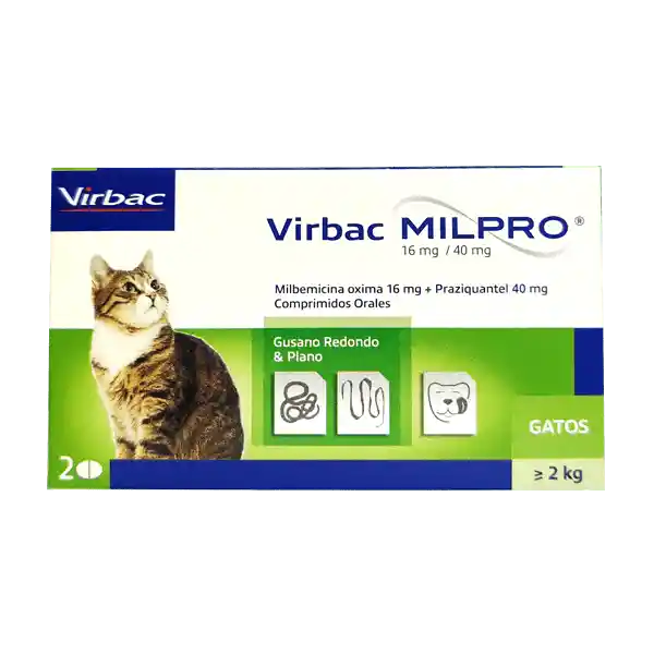 Milpro Antiparasitario Interno Saborizado Para Gatos +2kg