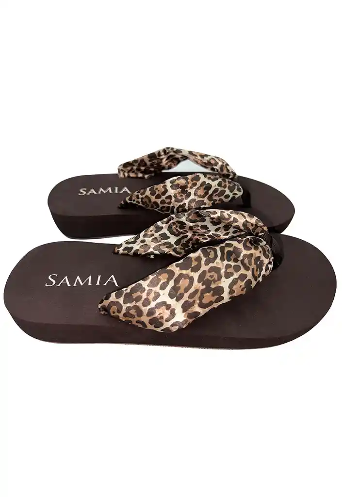 Sandalias Mujer Estampado Leopardo Talla 36