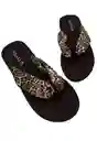 Sandalias Mujer Estampado Leopardo Talla 37