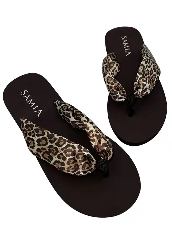 Sandalias Mujer Estampado Leopardo Talla 37