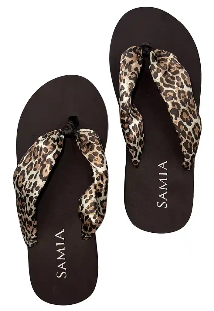 Sandalias Mujer Estampado Leopardo Talla 37