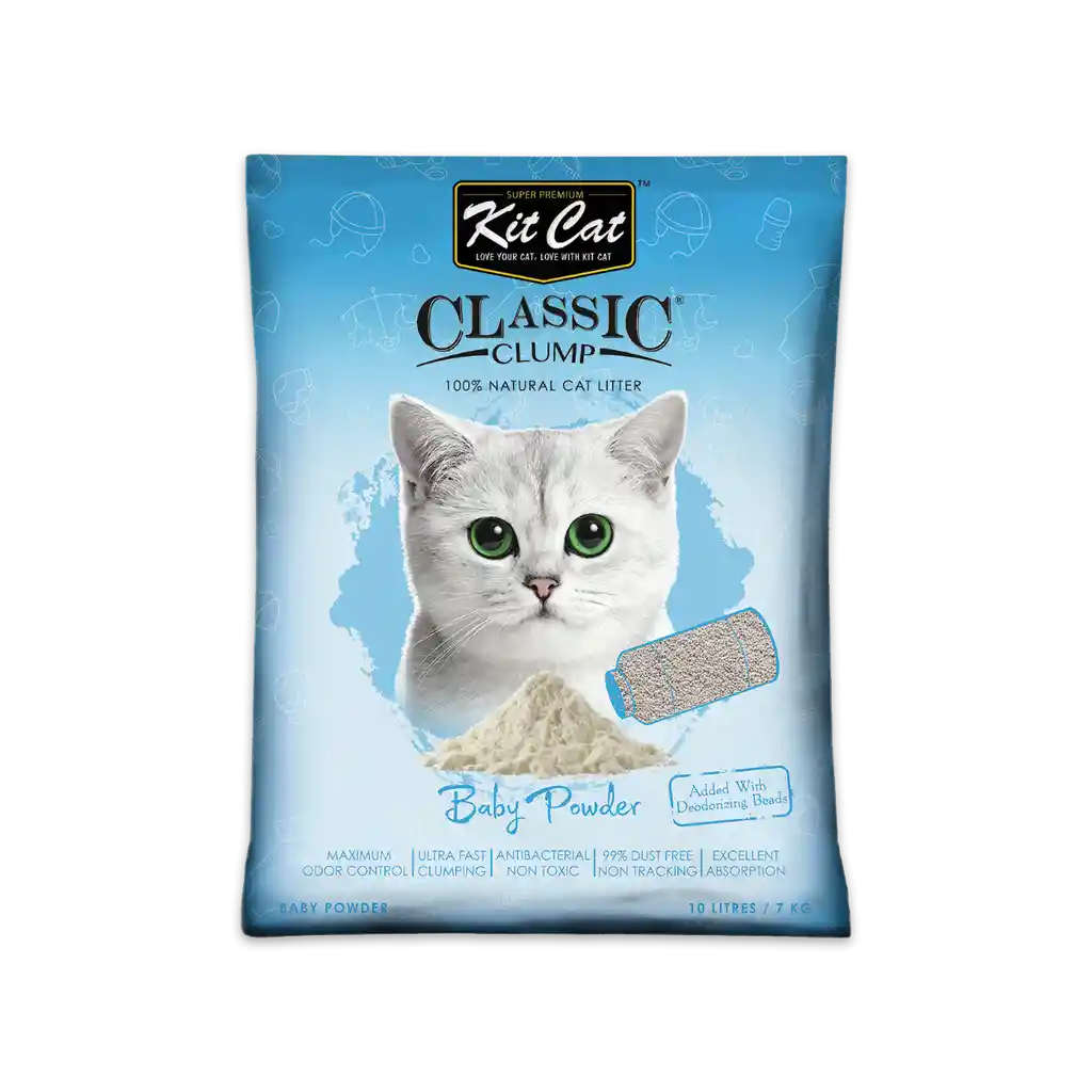 Kit Cat - Arena Para Gatos Baby Powder 7 Kg